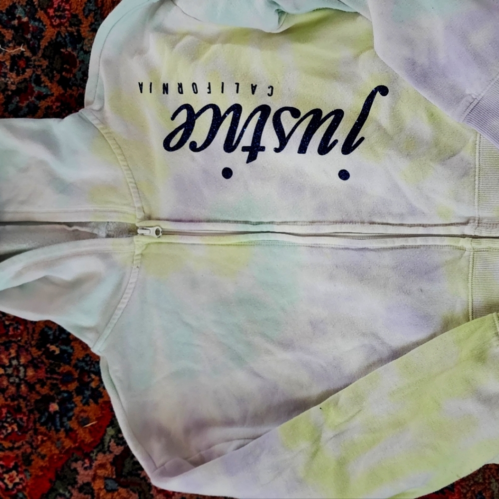 Justice zipper hoodie girls